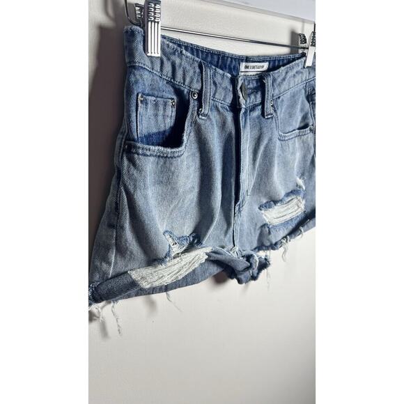 One Teaspoon Legend Distressed High Waist Mom Fit Mid Length Short Sz 23 EUC - Picture 5 of 11